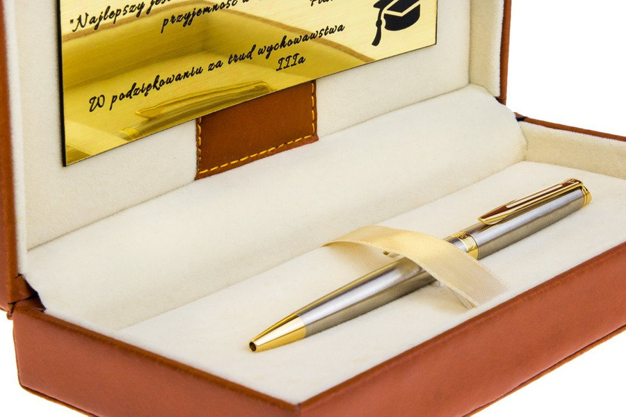 Długopis Waterman Hemisphere GT stalowy z GRAWEREM Pudełko