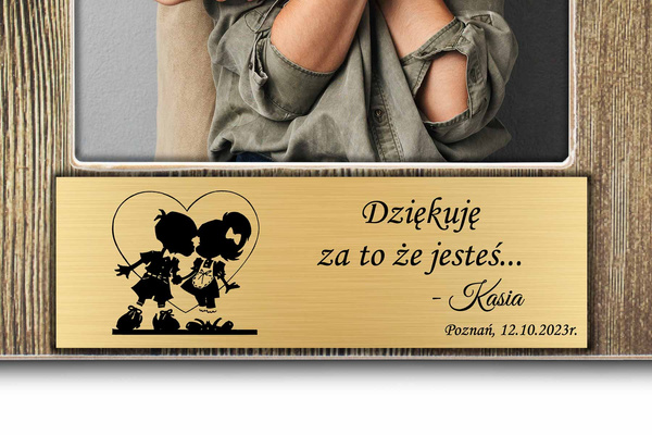 Ramka na Zdjęcia Drewniana 13x18 Postarzana Grawer GRATIS Prezent dla Mamy