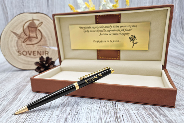 Długopis Waterman Hemisphere GT czarny z GRAWEREM Pudełko