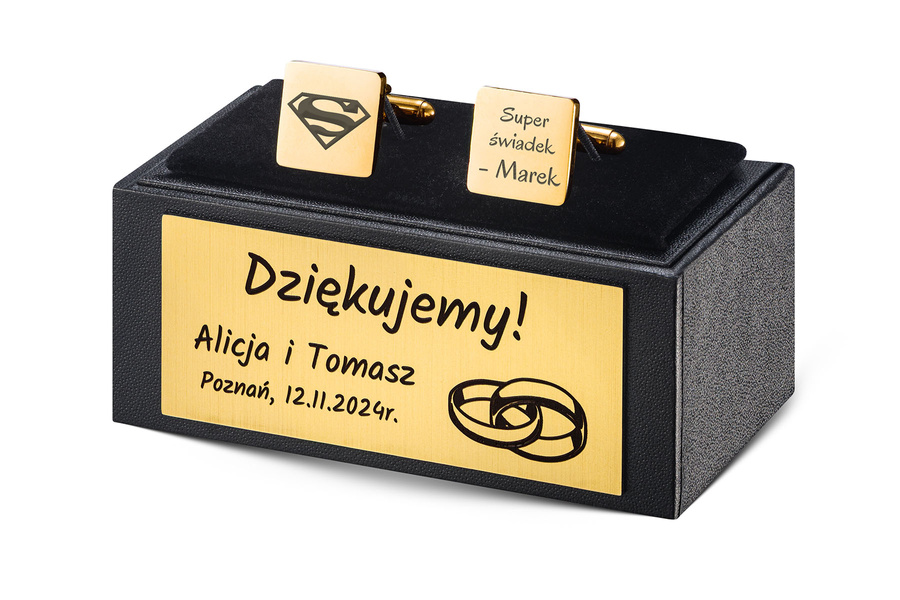 Spinki do mankietów Złote Stalowe